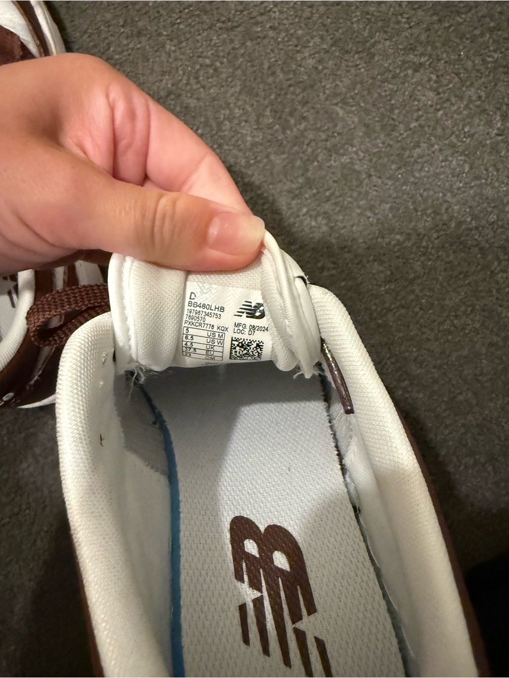 New Balance Brown & White Casual Sneakers - Picture 4 of 4